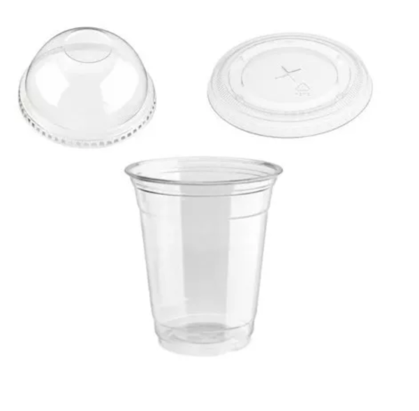 Vasos PET 16 Oz con tapa domo o plana – Pack de 1,000 | Ideales para Bebidas Frias
